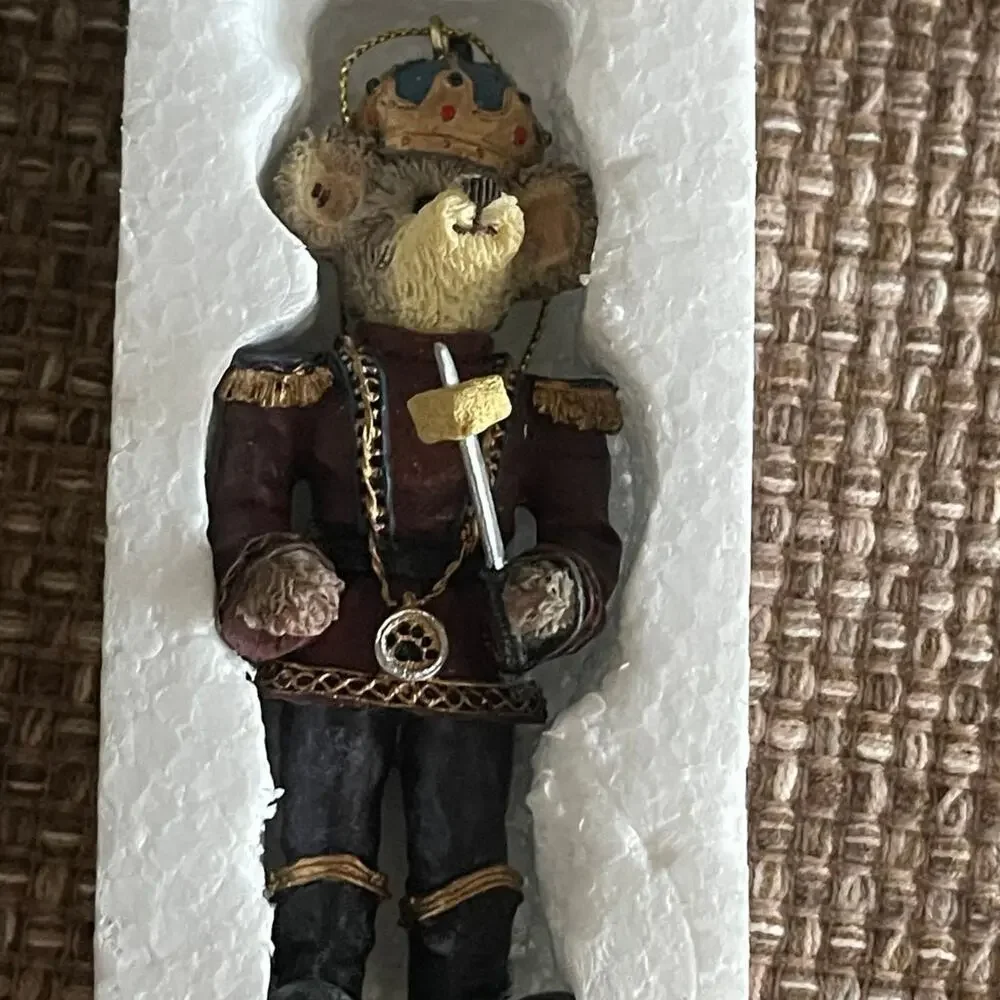 Vintage Boyds Bears Christmas ornament in box N. Mouseking Bearstone mouse 2000